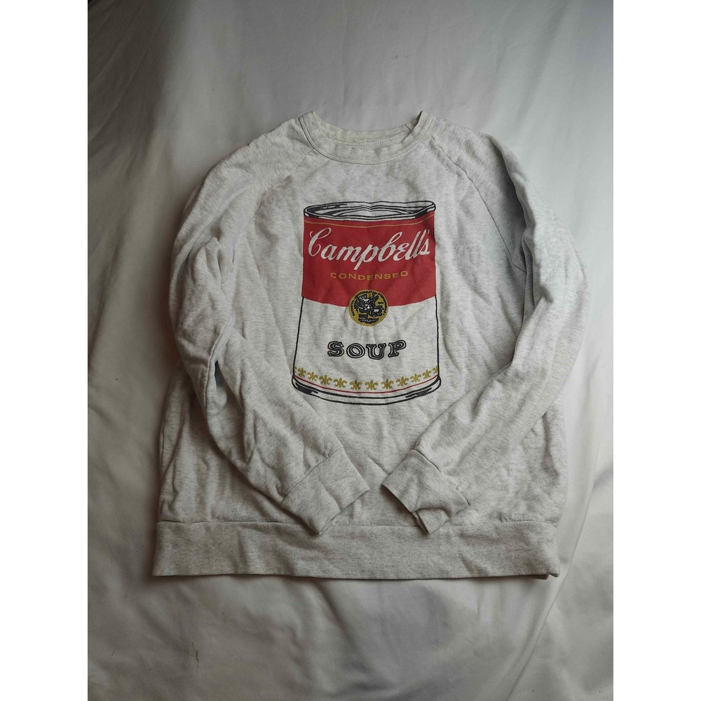 Cache Brigade Campbells Soup Graphic Sweatshirt Gray Mens XL Pop Art 2012
